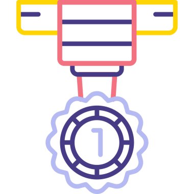 Madalya. Web simgesi basit illüstrasyon