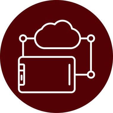 Bulut deposu. Web simgesi