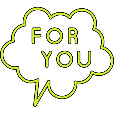 Sen komik konuşma balonu çizgi film ikonu vektör illüstrasyon tasarımısın