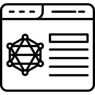 Web geliştirme ve vektör illüstrasyonu için web tasarım simgesi