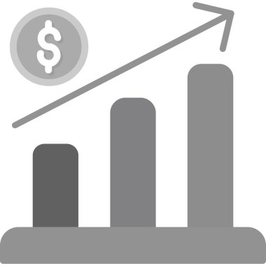 İş büyüme düz vektör simgesi