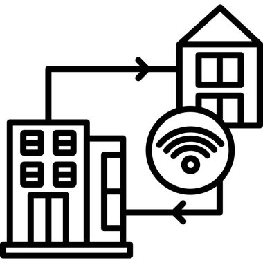 internet wifi ağ simgesi vektör illüstrasyon grafik tasarımı