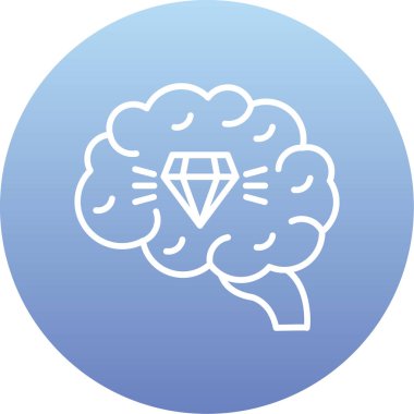 beyin ikonu vektör illüstrasyonu