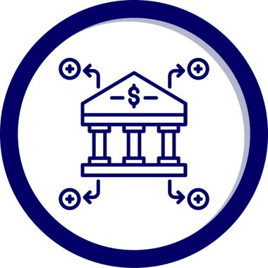 banka oluşturma vektör simgesi tam biçiminde