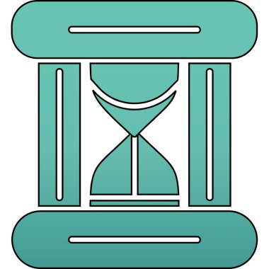 Kum saati ikonu. vektör illüstrasyonu