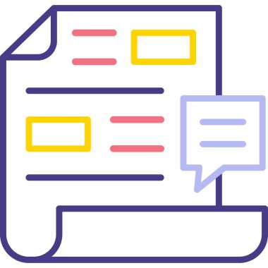 Belge. Web simgesi basit illüstrasyon