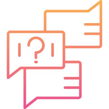 Soru işareti. Web simgesi vektör illüstrasyonu