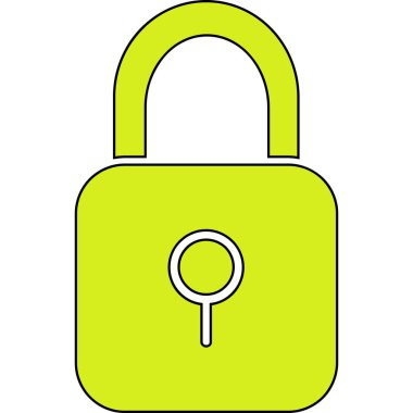 Kilit simgesi. Kilit vektör simgesi web için basit çizimi