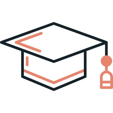 Mezuniyet şapkası vektör illüstrasyonu