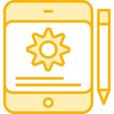 tablet simge vektör illüstrasyonu