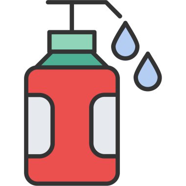 Su şişesi ikonu. Web için su şişesi vektör simgelerinin basit çizimi