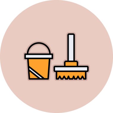 Temizlik araçlarının vektör illüstrasyonu