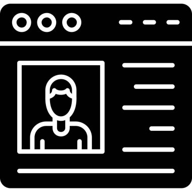 Kart. Web simgesi basit illüstrasyon