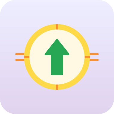 Düz biçimli ok yönü simgesi