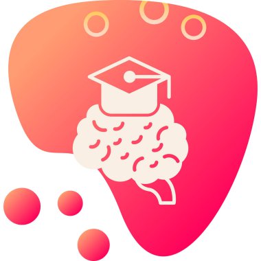 Vektör çizimi. Konuşma baloncuklu beyin.