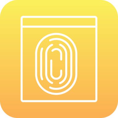 parmak izi simgesi, modern vektör illüstrasyon tasarımı