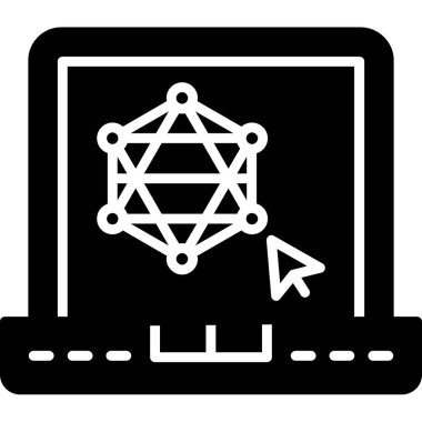 dizüstü bilgisayar simgesi, vektör illüstrasyonu