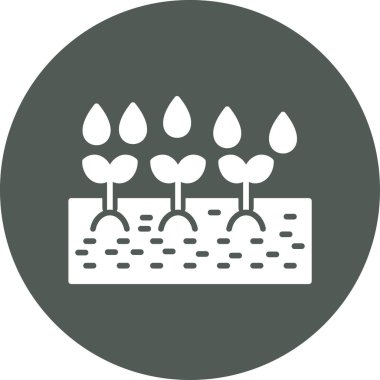 Bir bitki simgesinin vektör illüstrasyonu