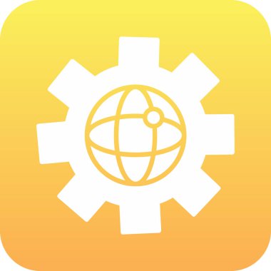 Küresel simge vektör illüstrasyonu