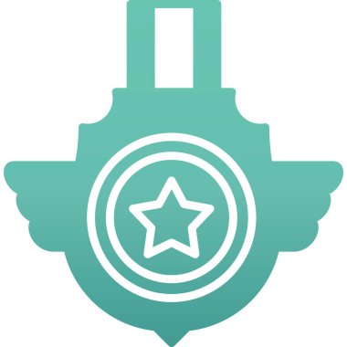 Bir yıldızın tek bir simgesinin vektör çizimi