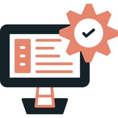 Kontrol listesi simgesi vektör illüstrasyon tasarımı olan dizüstü bilgisayar