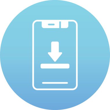 Cep telefonu. Web simgesi basit illüstrasyon