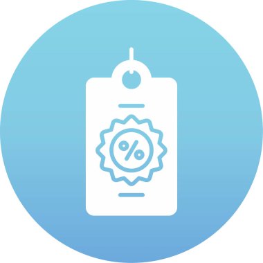 Benzersiz indirimli etiket çizgisi vektör simgesi