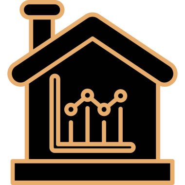 Ev. Web simgesi basit illüstrasyon