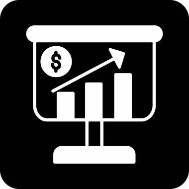 Eğilim biçimi izole edilmiş arka planda finansal büyüme simgesi