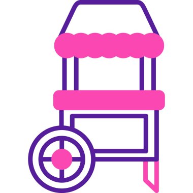 Sepet ikonu vektör illüstrasyonu