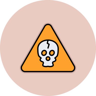 Kişisel ve ticari kullanım için kafatası vektör simgesi simgesi vektör çizimi..