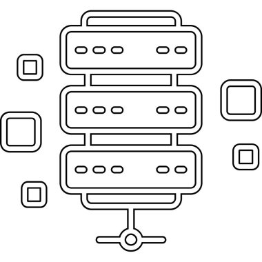 sunucu ağ simgesi, basit biçim