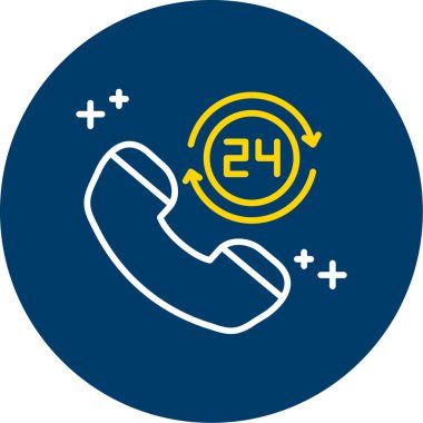 Müşteri hizmeti simgesi, vektör illüstrasyonu