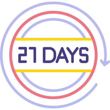 İkona gitmek için 2 gün, vektör illüstrasyonu