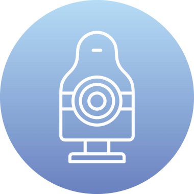 Modern kamera simgesinin vektör illüstrasyonu