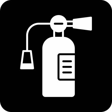 Yangın söndürücü. Web simgesi basit illüstrasyon