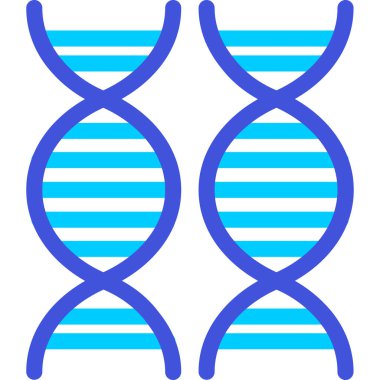 DNA simgesi, beyaz arkaplan üzerindeki illüstrasyon tasarım vektörü