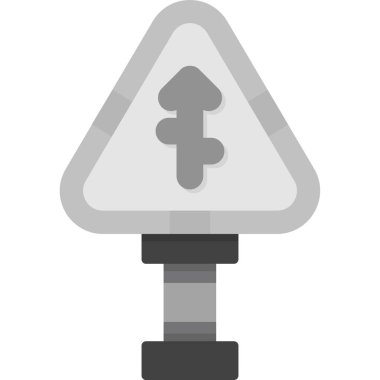 Düz biçimli trafik ışığı simgesi beyaz arkaplan vektörü sembolünde izole