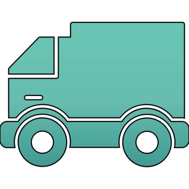 Kamyon. Web simgesi basit illüstrasyon