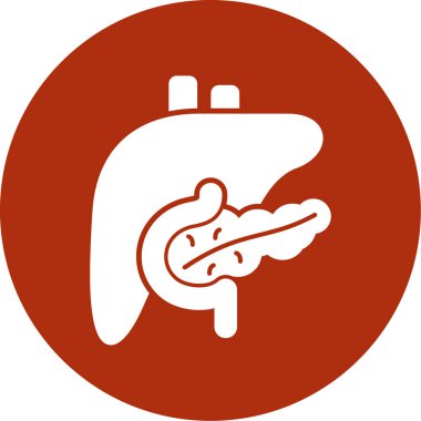 Karaciğer. Web simgesi basit tasarım