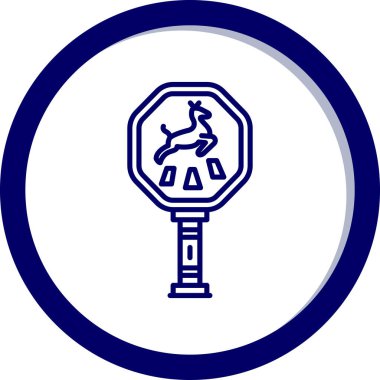 Yol işaretleri simgesi. Basit resimleme