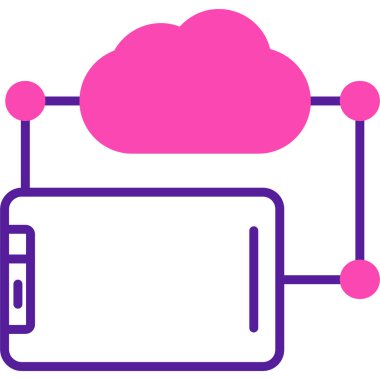 Bulut simgesi vektör illüstrasyonu