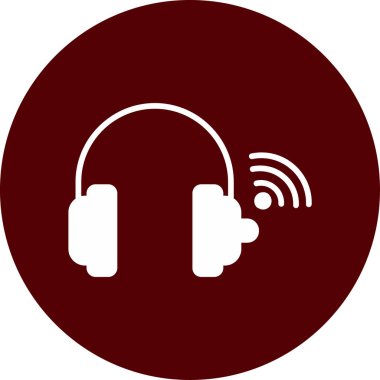 Kulaklık vektör simgesi. Kulaklık simgesinin gösterimi.