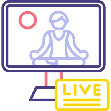 Çevrimiçi Konferans Modern ikon vektör çizimi