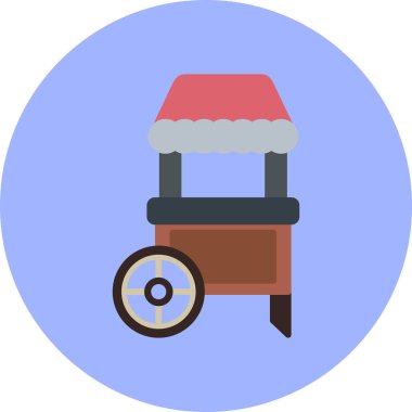 Noel arabası vektör simgesi