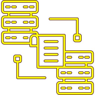veri veritabanı sunucu simgesi - taslak biçimi