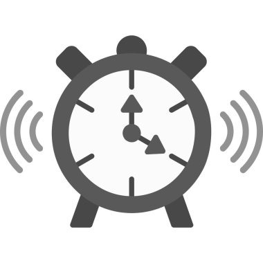 Çalar saat simgesi. Basit vektör illüstrasyonu