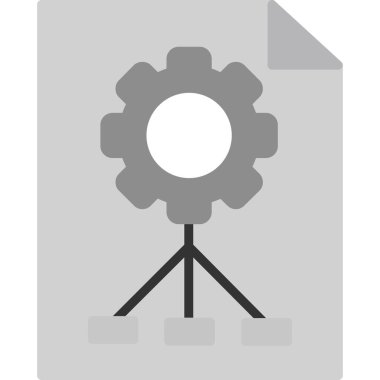 Bir film kamerasının düz simgesi