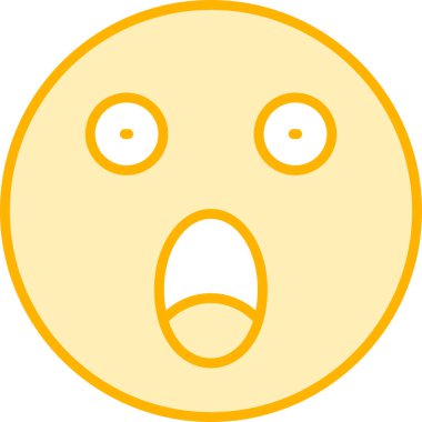 şok yüz simgesi simgesi dış hat biçiminde