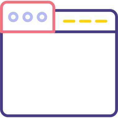 Tarayıcı. Web simgesi basit illüstrasyon